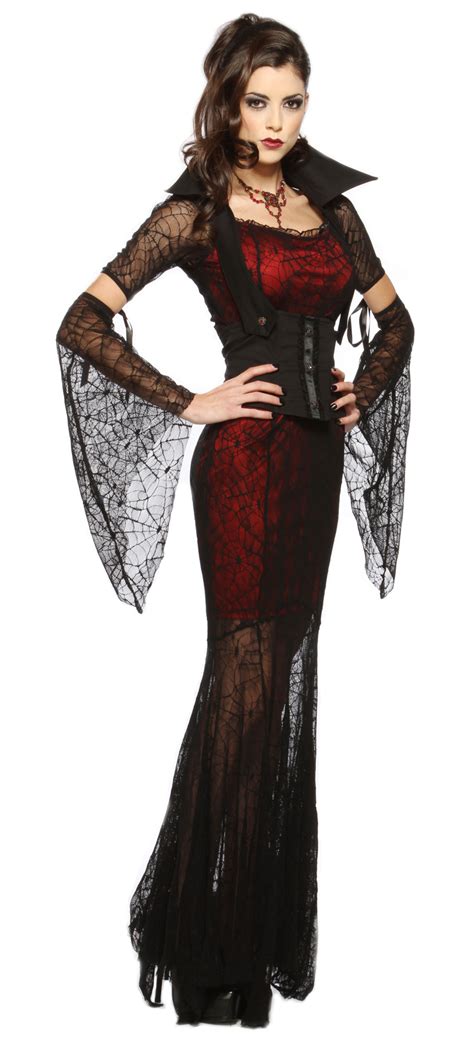 New Sexy Womens Goth Vampire Witch Fancy Dress Halloween Costume Ebay