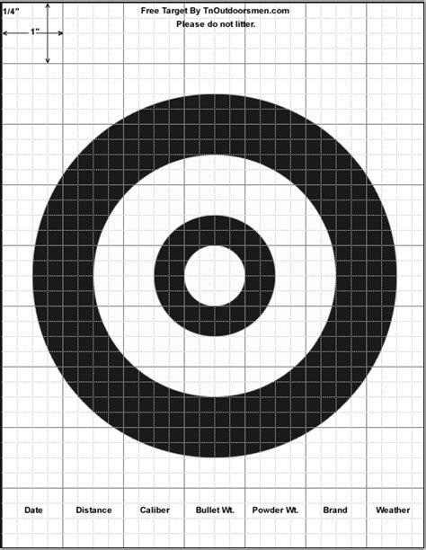 targets printable shooting rifle pistol shotgun archery range bull