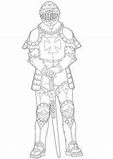 Cavaleiro Colorir Rycerz Rycerze Legal Kolorowanka Sredniowieczny średniowieczny Drukuj Colorironline sketch template