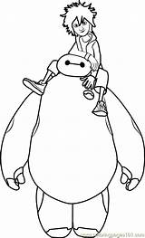 Coloring Baymax Hiro Pages Hero Big Kids Coloringpages101 Printable Online sketch template