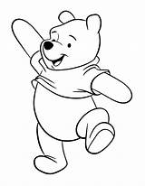 Winnie Pooh Coloring Pages Drawing Bear Disney Drawings Kleurplaat Animaties Cartoon Happy Cute sketch template