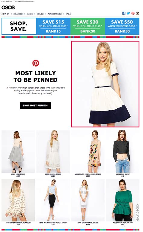 asos pinterest email  emailmarketing email marketing star fashion style shopping sale