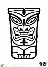 Tiki Coloriage Colorier Dessin Imprimer Peur Lanta Koh Totem Tahitienne Masque Tatouage Hugolescargot Rigolo Ccm2 sketch template