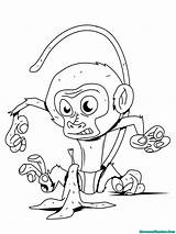 Gambar Mewarnai Anak Binatang Monyet Sketsa Rebanas Bebek Badak Negeri sketch template