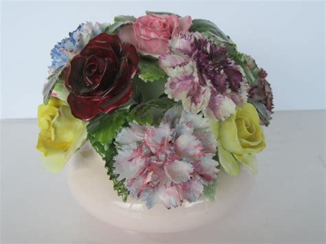 vtg royal adderley bone china rose floral basket bouquet england  detailed ebay