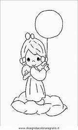 Coloring Bambine Preciosos Moments Luftballon Bimbi Soprar Feste Persone Tudodesenhos Malvorlage sketch template