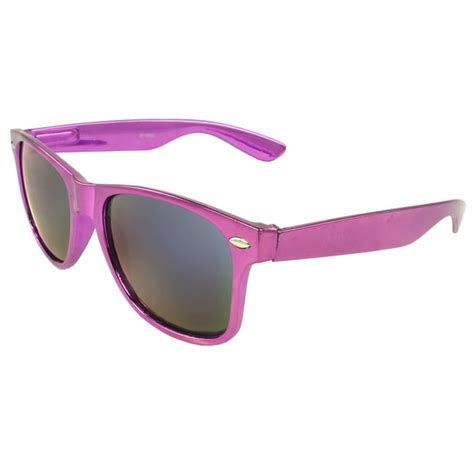 Epic Eyewear Stylish Retro Horn Rimmed Sunglasses Purple Frame Purple