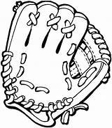 Coloring Protective Clipart Clipground Mitt Baseball sketch template
