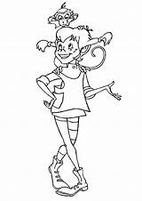 Pippi Coloring Longstocking Pages Coloringway sketch template