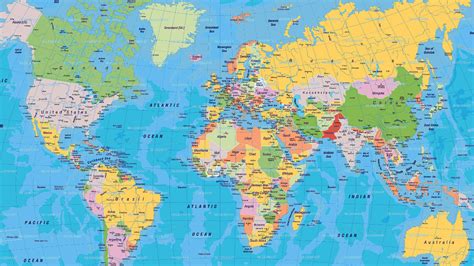 world map  countries hd