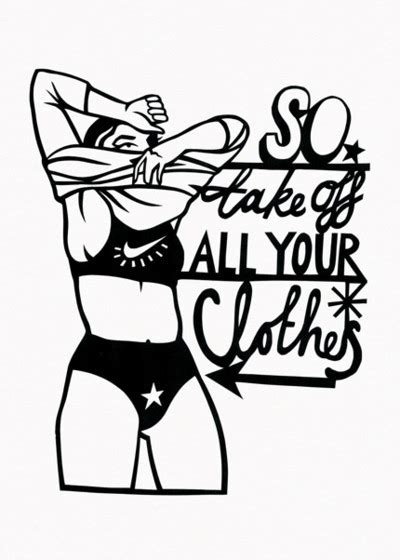 so take off all your clothes greeting card papier