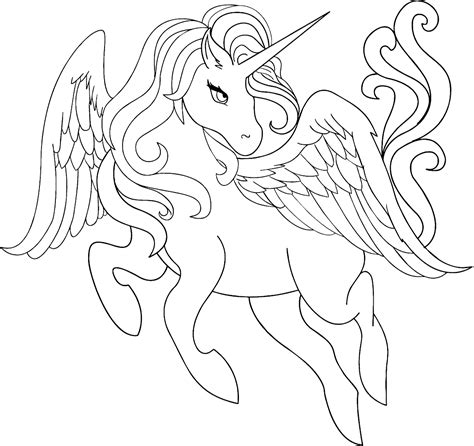 winged unicorn coloring page  printable coloring pages  kids