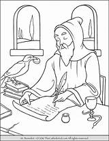 Benedict Established Monastic Rule sketch template