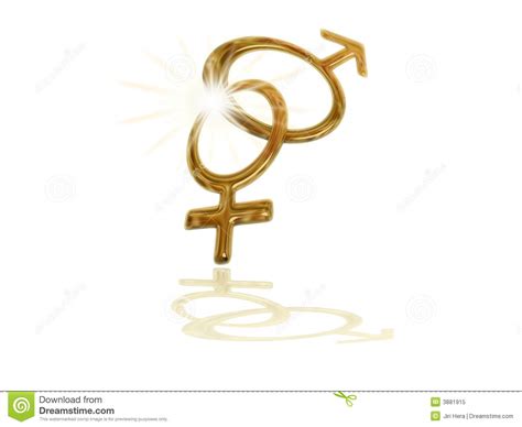 Gold Male And Female Symbol Stock Illustration