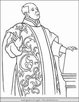 Loyola Ignatius Thecatholickid Antioch Colouring sketch template