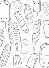 Coloring Pages Cute Food Kawaii Adult Book Sheets Printable Super Kids Yummy Girls Colouring Adults Color Coloriage Fresh Stock Crayola sketch template