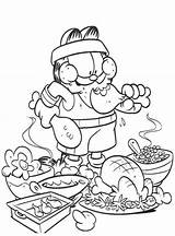Coloring Pages Food Junk Garfield Chain Unhealthy Thanksgiving Color Cute Choices Good Healthy Sheets Printable Cartoon Clipart Getcolorings Print Foods sketch template