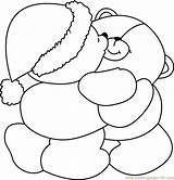 Christmas Coloring Hugs Coloringpages101 Cartoons Pages sketch template