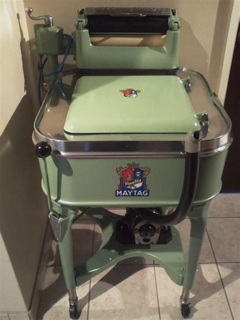 fully restored  maytag model  wringer washer vintage appliances  washing