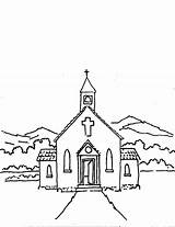 Church Coloring Pages Color Faith Worship sketch template