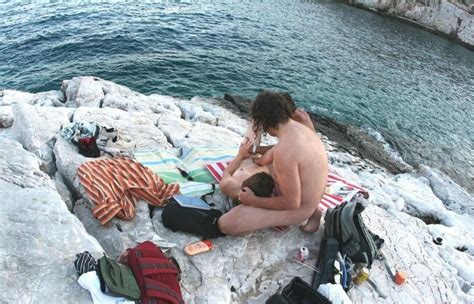 Greek Cuckold Slut Irina Public Threesome By The Sea
