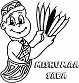 Kwanzaa Coloring Pages Saba sketch template