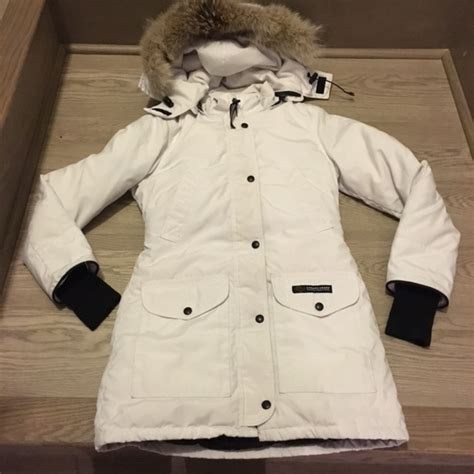 1000 Canada Goose Trillium Fur White Down Parka Coat