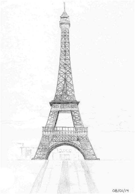 eiffel tower pencil drawing  paintingvalleycom explore collection