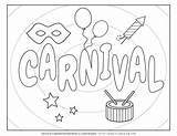 Carnival Coloring Pages Kids sketch template