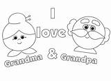 Grandparents Coloring Grandma Grandpa Pages Drawing Kids Grandparent Preschool Activities Card Cards Crafts Number Colouring Color Grandfather Printable Sheets Parents sketch template