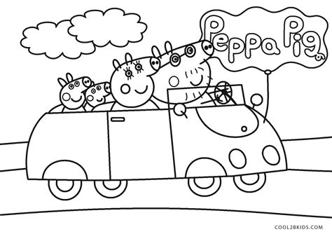 printable peppa pig coloring pages  kids