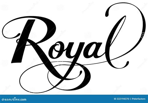 royal custom calligraphy text stock vector illustration  flourish
