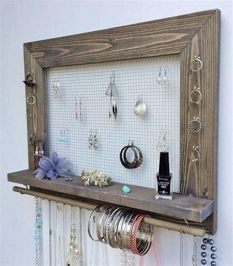 jewelry holder  shipping large wood wall hanging display necklace