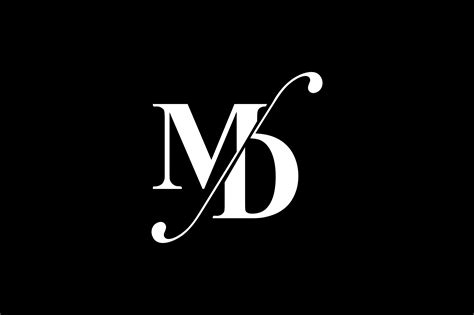 md monogram logo design  vectorseller thehungryjpegcom