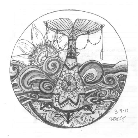 mermaid mandala drawing  alison powell