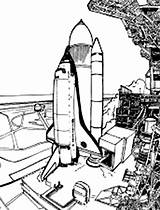 Coloring Space Shuttle Preparation Initial Launch Before Spacecraft Pages Spaceship Getdrawings sketch template