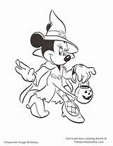 Halloween Coloring Pages Minnie Mouse Disney Printable Getcolorings Fall sketch template