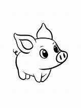 Pig Coloring Pages Printable Kids sketch template