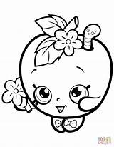 Shopkins Shopkin Blossom Supercoloring Squishies Shopkings Getdrawings Cantine Målarbok Fylla sketch template