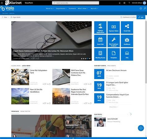 sharepoint intranet homepage examples awesome home