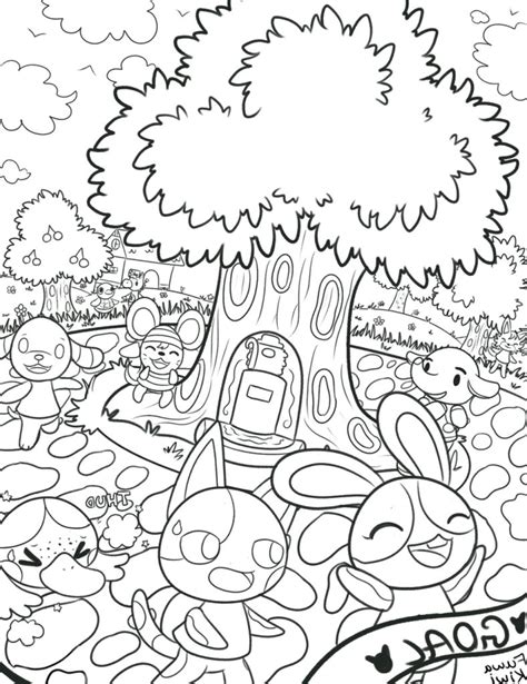 animal crossing coloring pages  getcoloringscom  printable