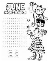 Word Search Printable Summer Puzzles June Searches Coloring Print Cool Kids Words Pages Fun Family Activities Fall Freekidscrafts Wordsearch Puzzle sketch template
