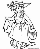 Coloring Pages Halloween Girl Kids Princess Costume Printable Girls Costumes Scary Fun Book Print Color Vintage Clipart Cute Children Kid sketch template