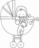 Coloring Baby Pages Drawings Stroller Para Shower Dibujos Stamps Embroidery Color Getcolorings Colouring Babies Riscos Book Designs Visit Colorear Digital sketch template