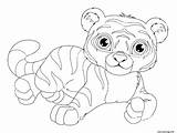 Coloriage Mignon Tigers Dessin Yeux Superbe Imprimer Tigres Children Justcolor Assez Joli Matite sketch template