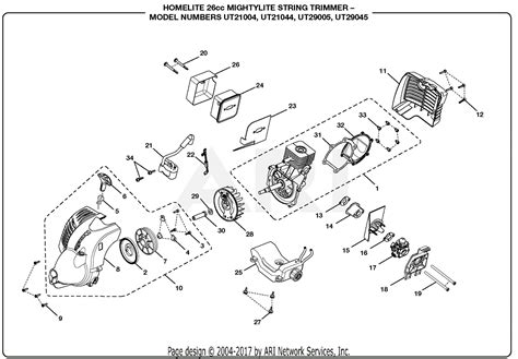 homelite ut cc mightylite string trimmer parts diagram  general assembly