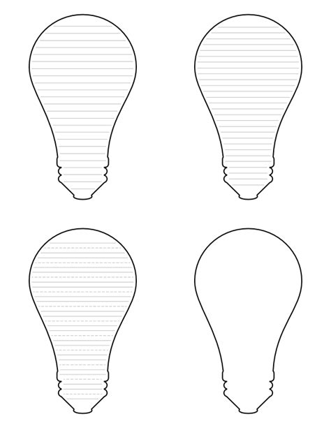 light bulb template printable