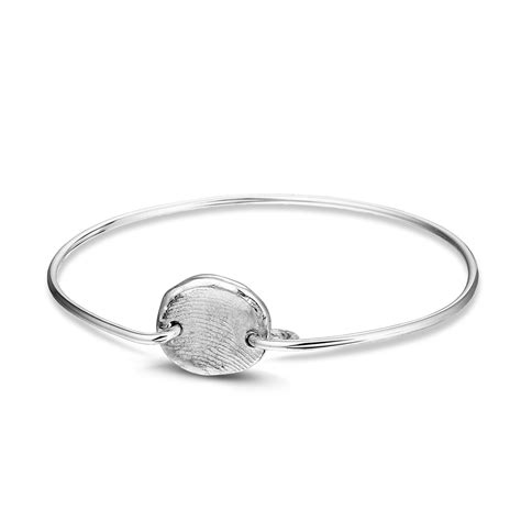 zilveren armband met zilveren vingerafdruk silver bracelet bracelets jewelry products