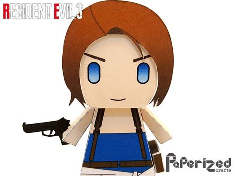 paperized crafts jill valentine resident evil horror video games
