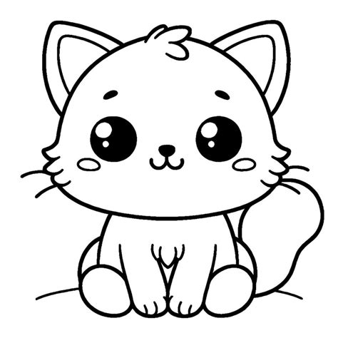 cat coloring book  vector art  vecteezy